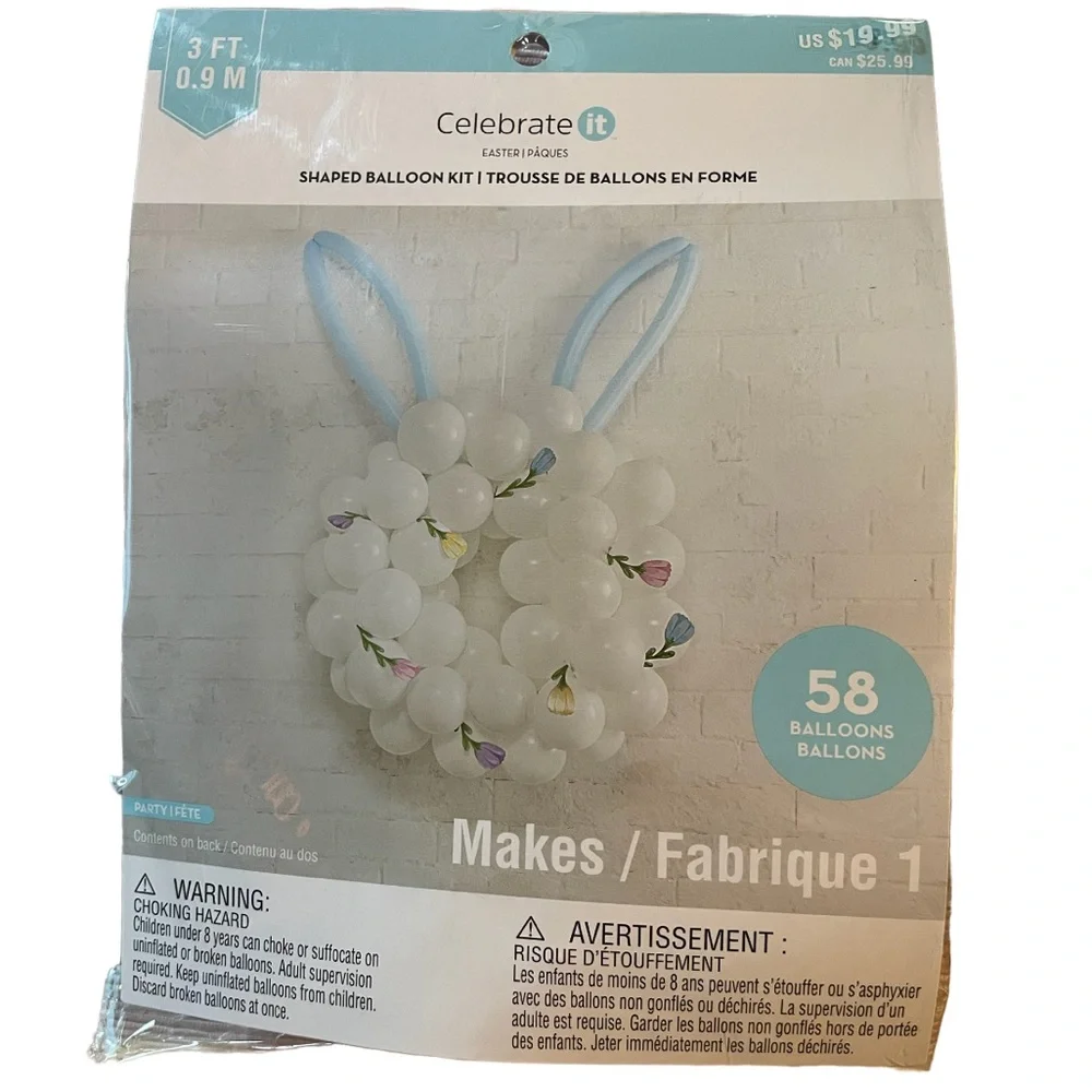 Easter Bunny Balloon Decoration- Perfect for Baby Shower or Birthday Party Decor